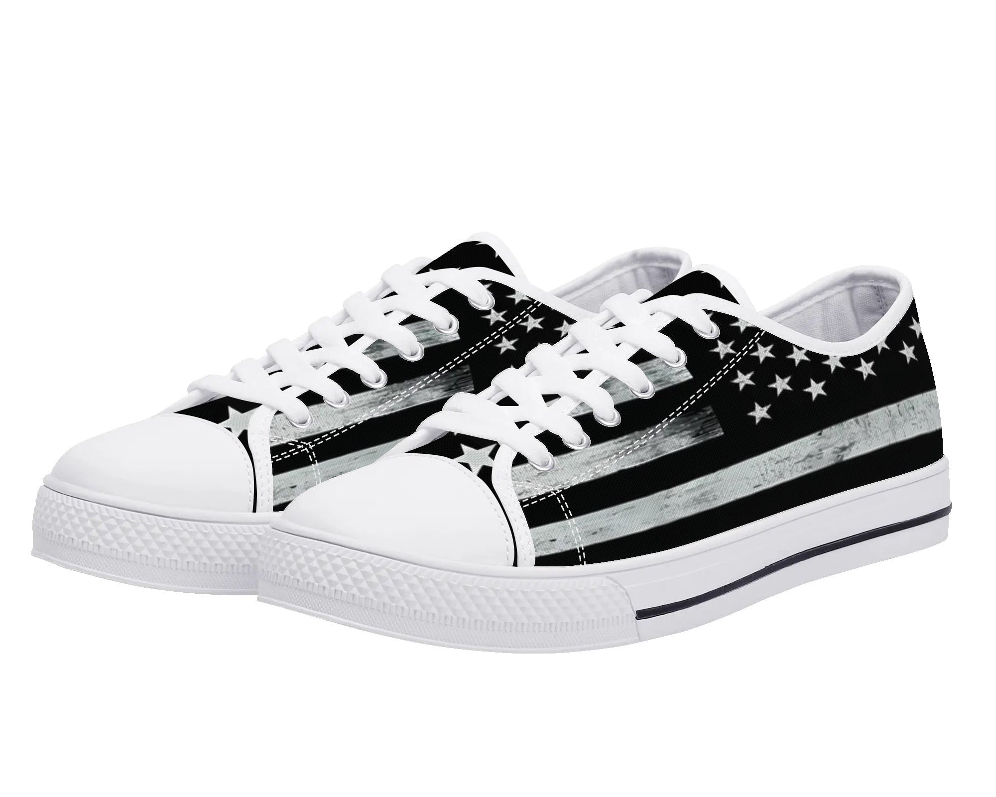 Rustic Us Flag Low Tops