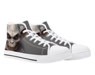 5. White Angle View: Battle Orc High Tops in white at 45-degree angle showcasing detailed orc artwork
