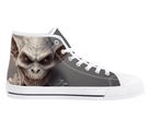 4. White Side View: Battle Orc High Tops in white showing side profile with realistic orc warrior design
