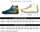 3. Black Size Chart: Size chart for Dual Tone Portrait High Tops showing men's and women's size conversions
