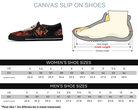 Size Chart Black: Size chart for Hanami Portrait Slip-Ons showing men's and women's size conversions
