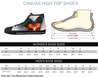 Size chart for Monarch Butterfly High Tops showing men's and women's size conversions