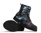 3. Showcase View: Neon Necromancer Classic Boots full artistic pattern displaying gothic graphic novel style artwork
