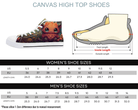 6. White Size Chart: Size chart for Starlit Creature High Tops showing men's and women's size conversions
