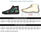 3. Black Size Chart: Size chart for Third Eye High Tops showing men's and women's size conversions
