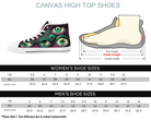 6. White Size Chart: Size chart for Third Eye High Tops showing men's and women's size conversions
