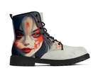 Steadfast 7 Crimson Anime Classic Boots Side View - Manga Character Design
