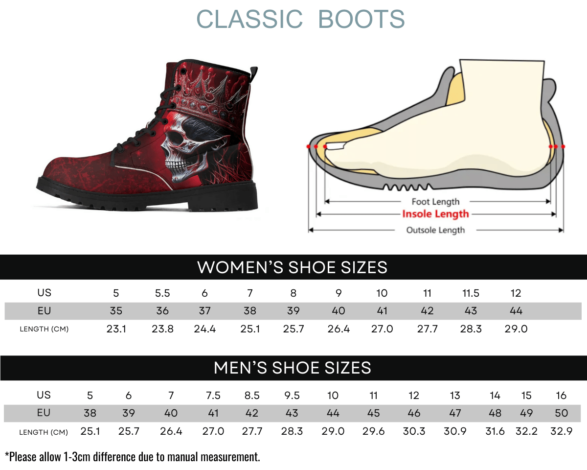 Steadfast 7 Crowned Sovereign Classic Boots Size Chart Guide