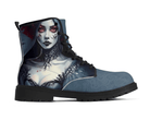 Steadfast 7 Dark Mistress Classic Boots Side View - Gothic Victorian Woman Design
