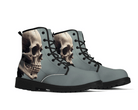 Misty Skull Classic Boots - Ethereal Mint Floral Design Three Quarter View By Steadfast 7, Custom Classic Boots