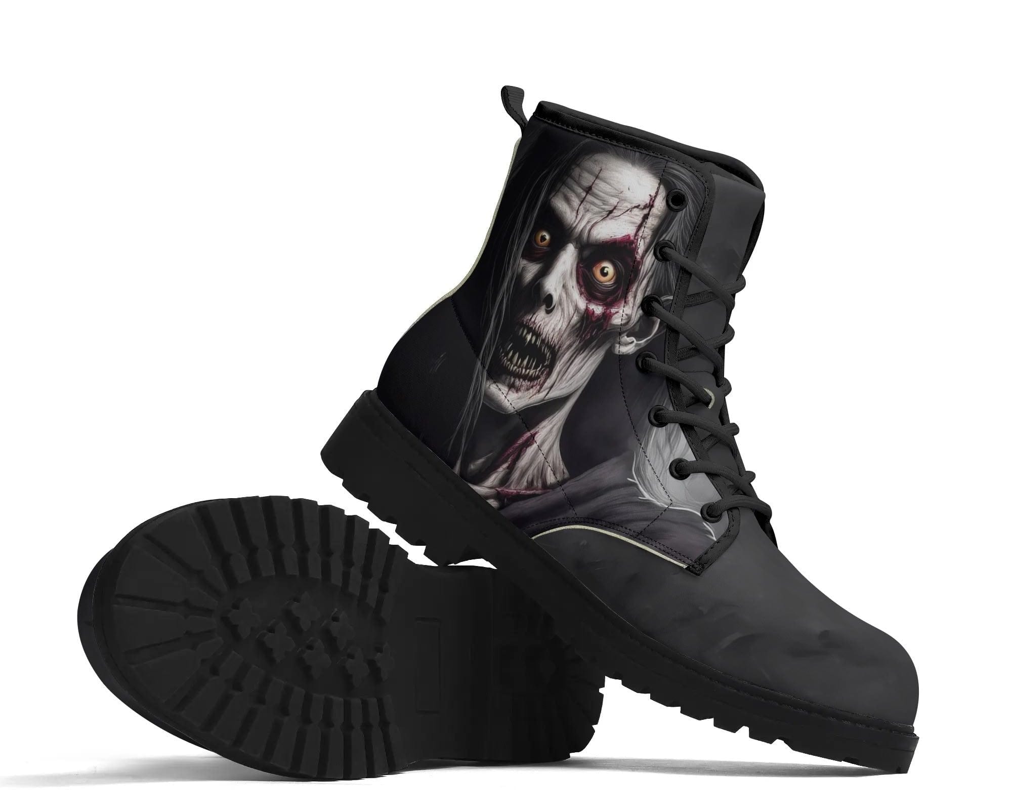 Night Terror Classic Boots - Dark Zombie Portrait Design Showcase Presentation By Steadfast 7, Custom Classic Boots
