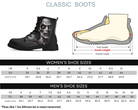 Size Chart for Night Terror Zombie Classic Boots by Steadfast 7 - Custom Classic Boots Sizing Guide
