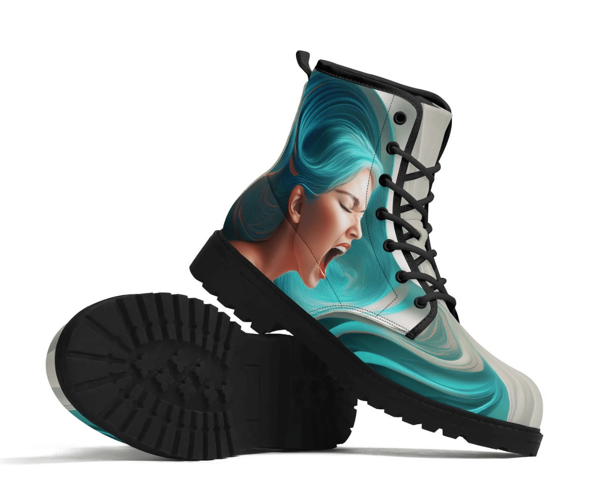 Steadfast 7 Ocean's Scream Classic Boots Showcase - Complete Portrait Wave Design
