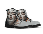 Painted Princess Classic Boots - Abstract Portrait Design Three Quarter View By Steadfast 7, Custom Classic Boots