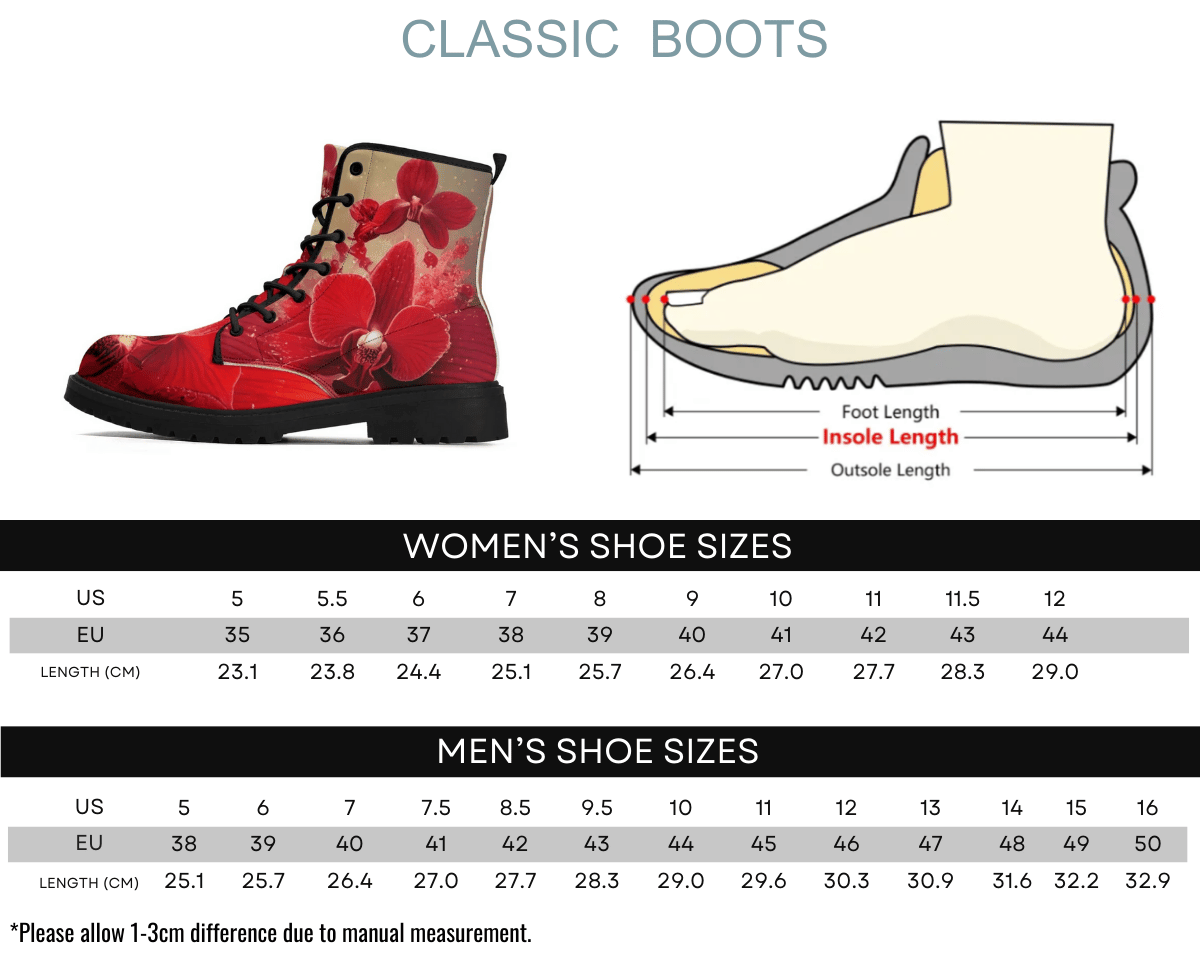 Steadfast 7 Red Blossom Classic Boots Size Chart Guide