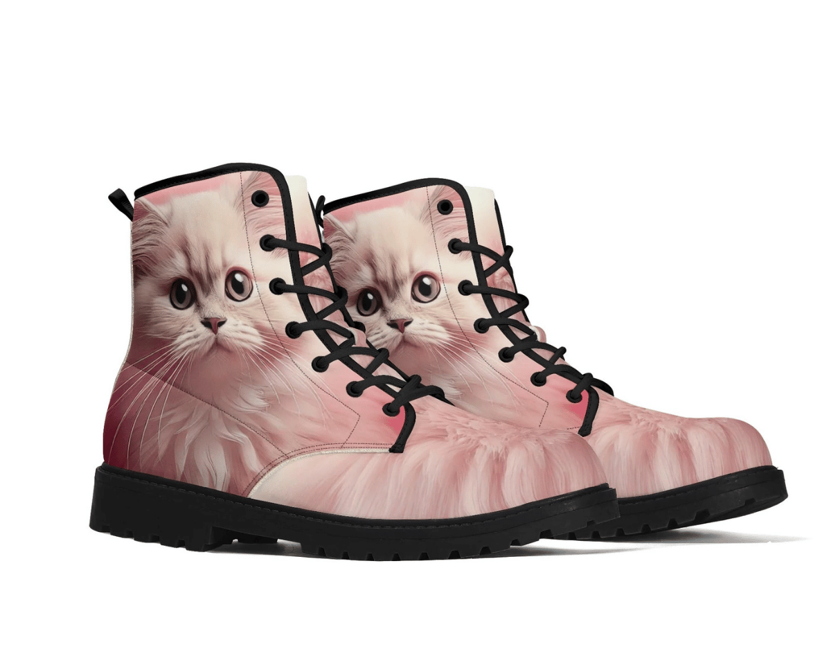 Steadfast 7 Rose Feline Classic Boots Angle View - Flowing Fur Texture
