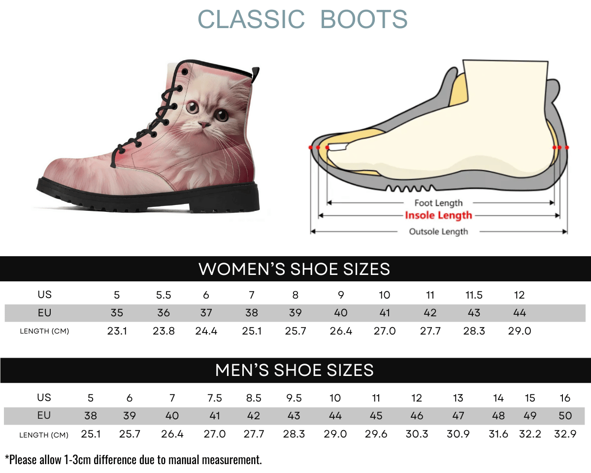Steadfast 7 Rose Feline Classic Boots Size Chart Guide