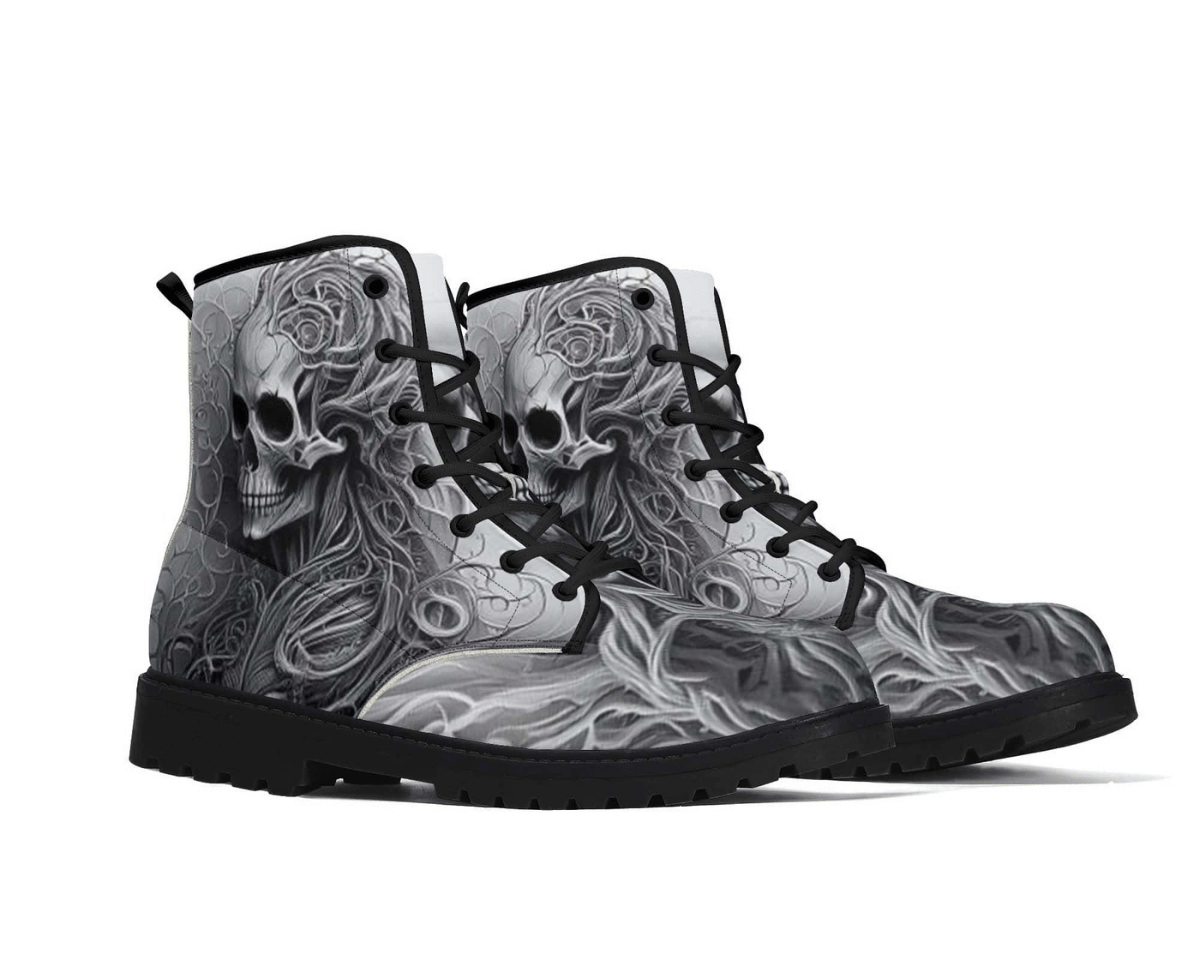 Steadfast 7 Scrollwork Siren Classic Boots Angle View - Ornate Pattern Detail
