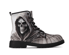 Steadfast 7 Shadow Reaper Classic Boots Side View - Monochrome Reaper Design
