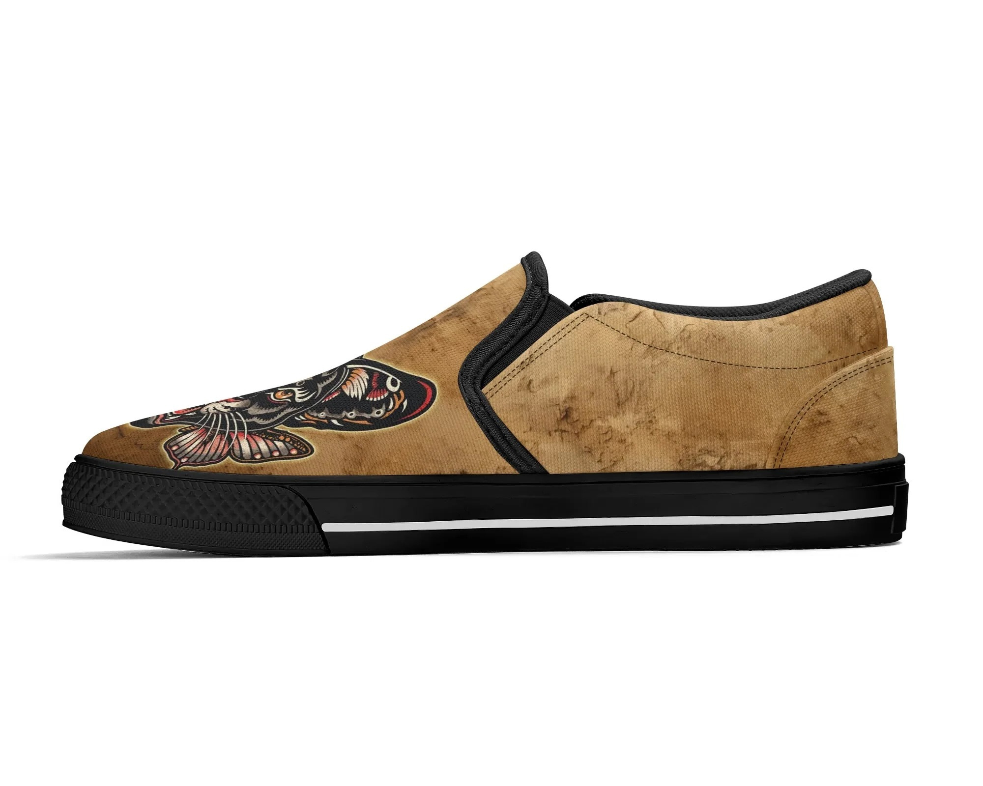 Tattoo Panther Slip Ons