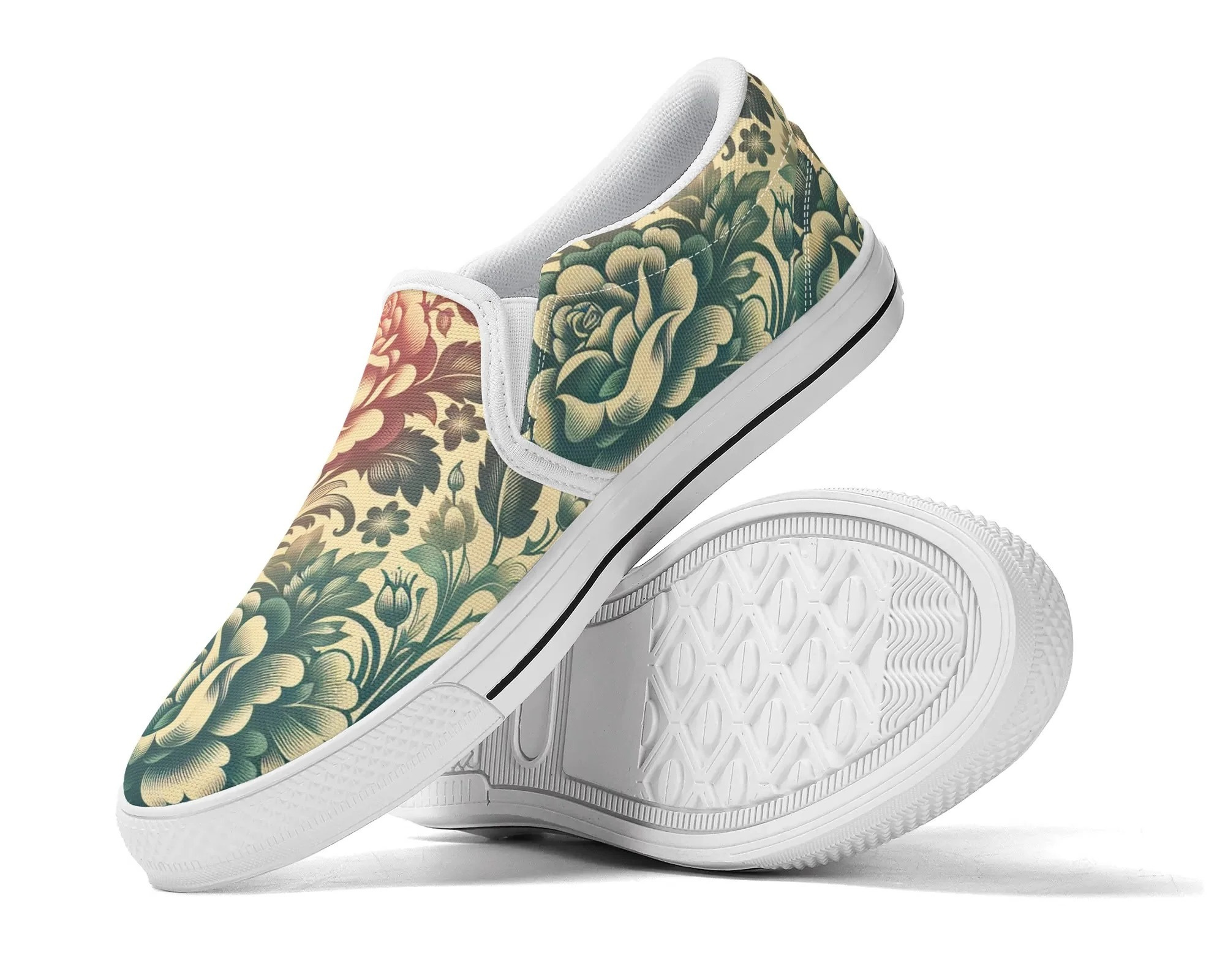 Fading Rose Slip Ons