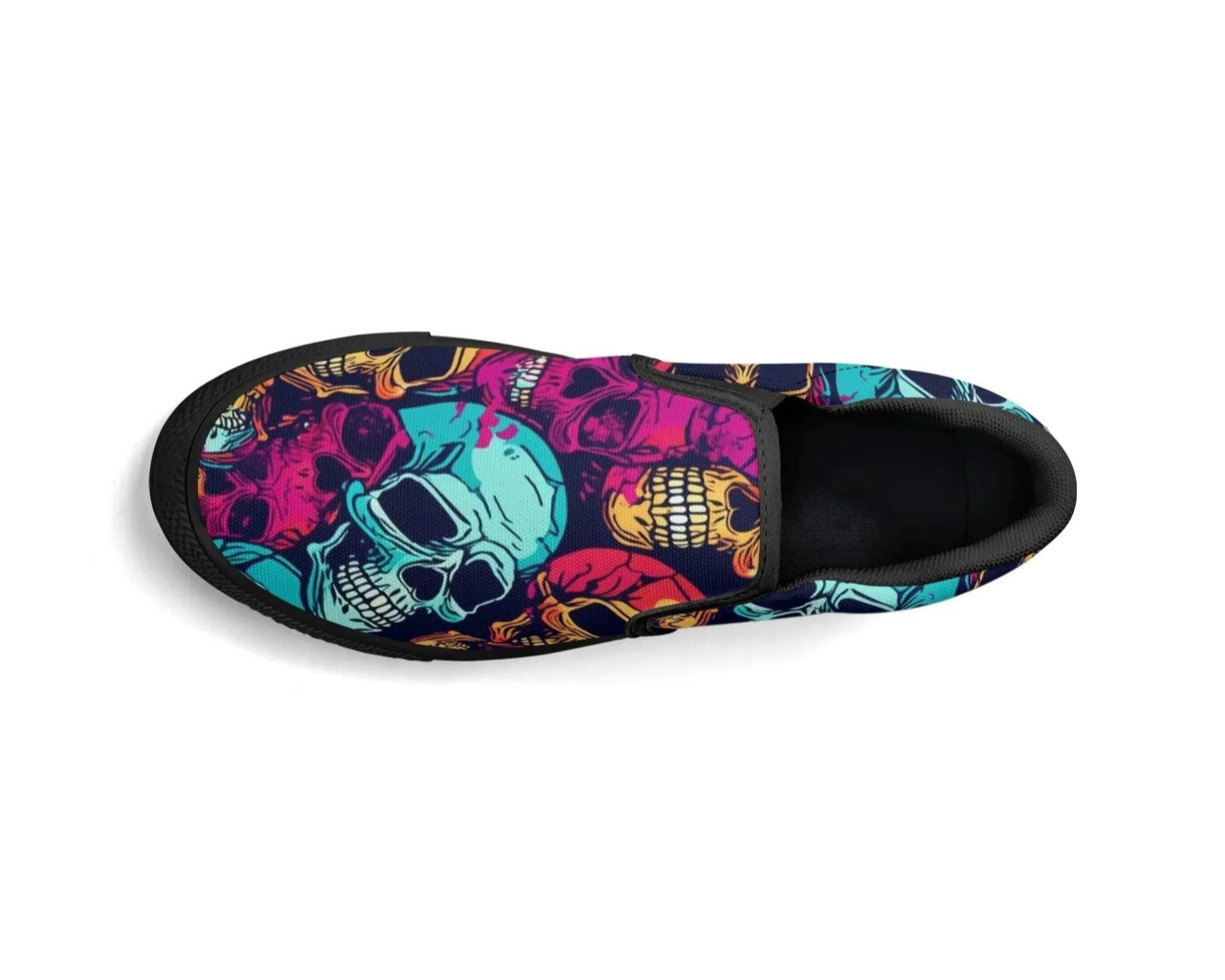 Candy Skull Slip Ons