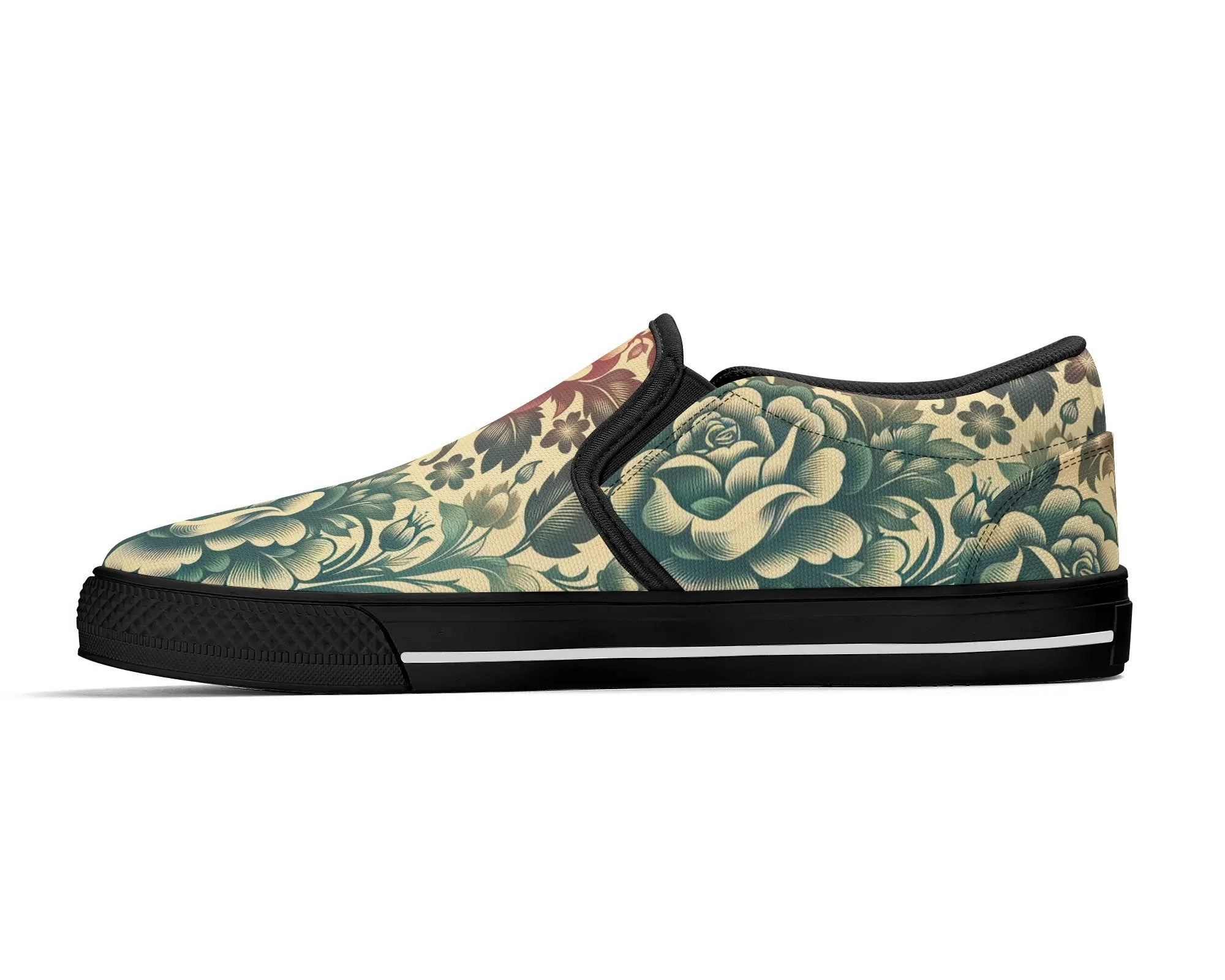 Fading Rose Slip Ons