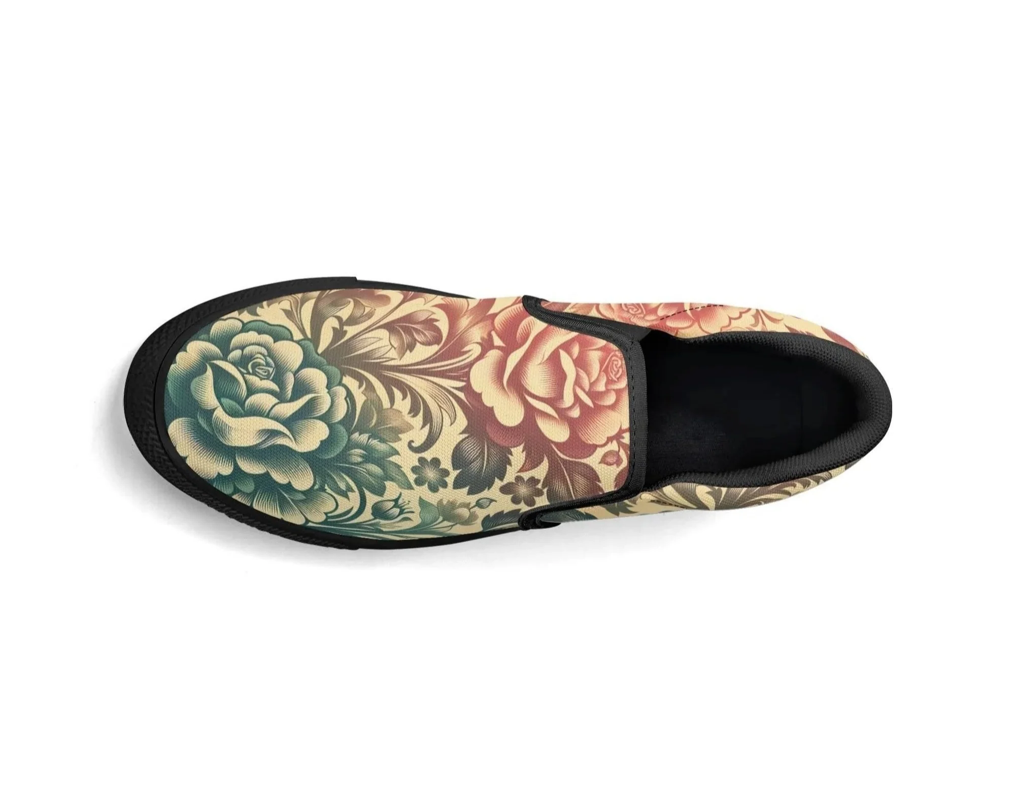 Fading Rose Slip Ons