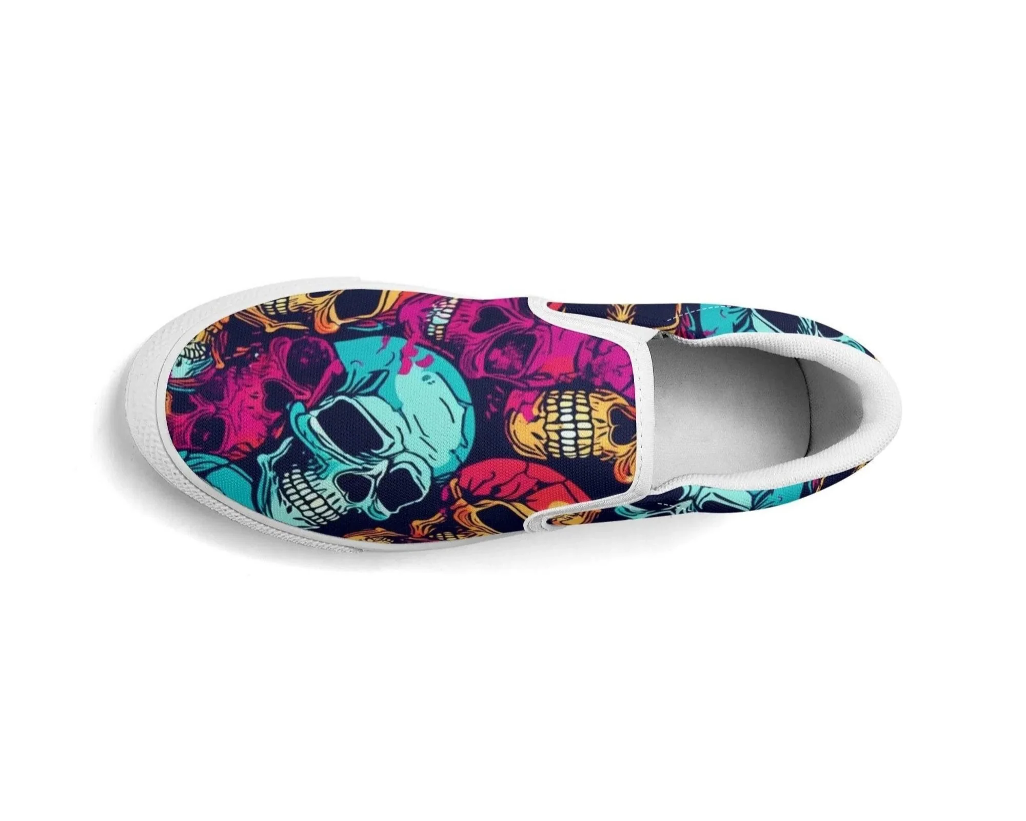 Candy Skull Slip Ons