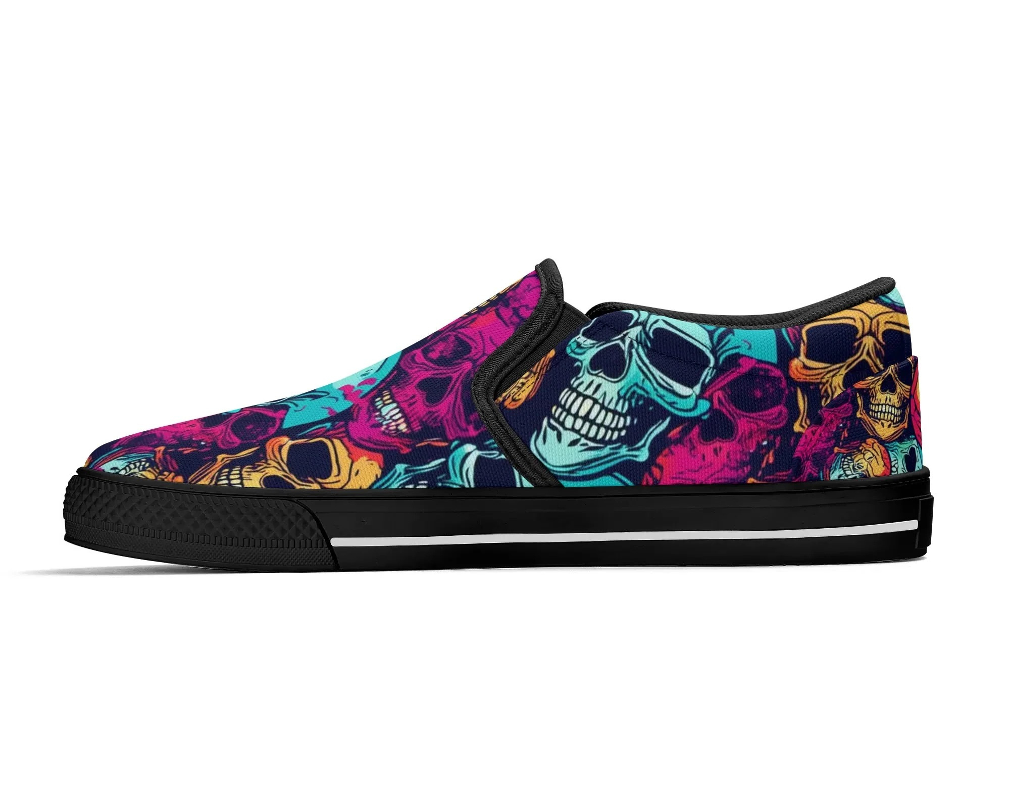 Candy Skull Slip Ons