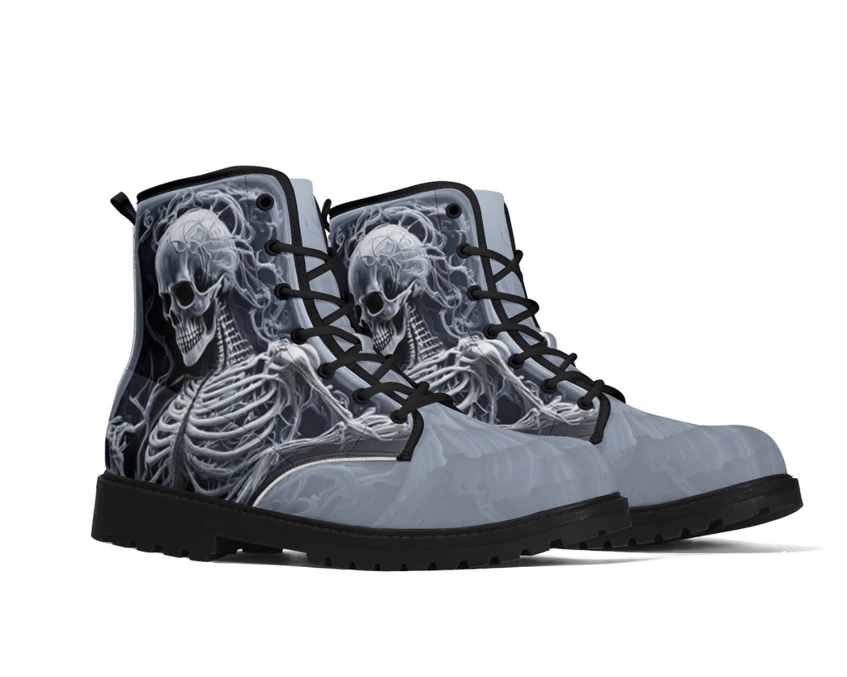 Steadfast 7 Skeletal Shadows Classic Boots Angle View - Detailed Bone Structure
