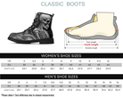 Steadfast 7 Skeletal Sketch Classic Boots Size Chart Guide