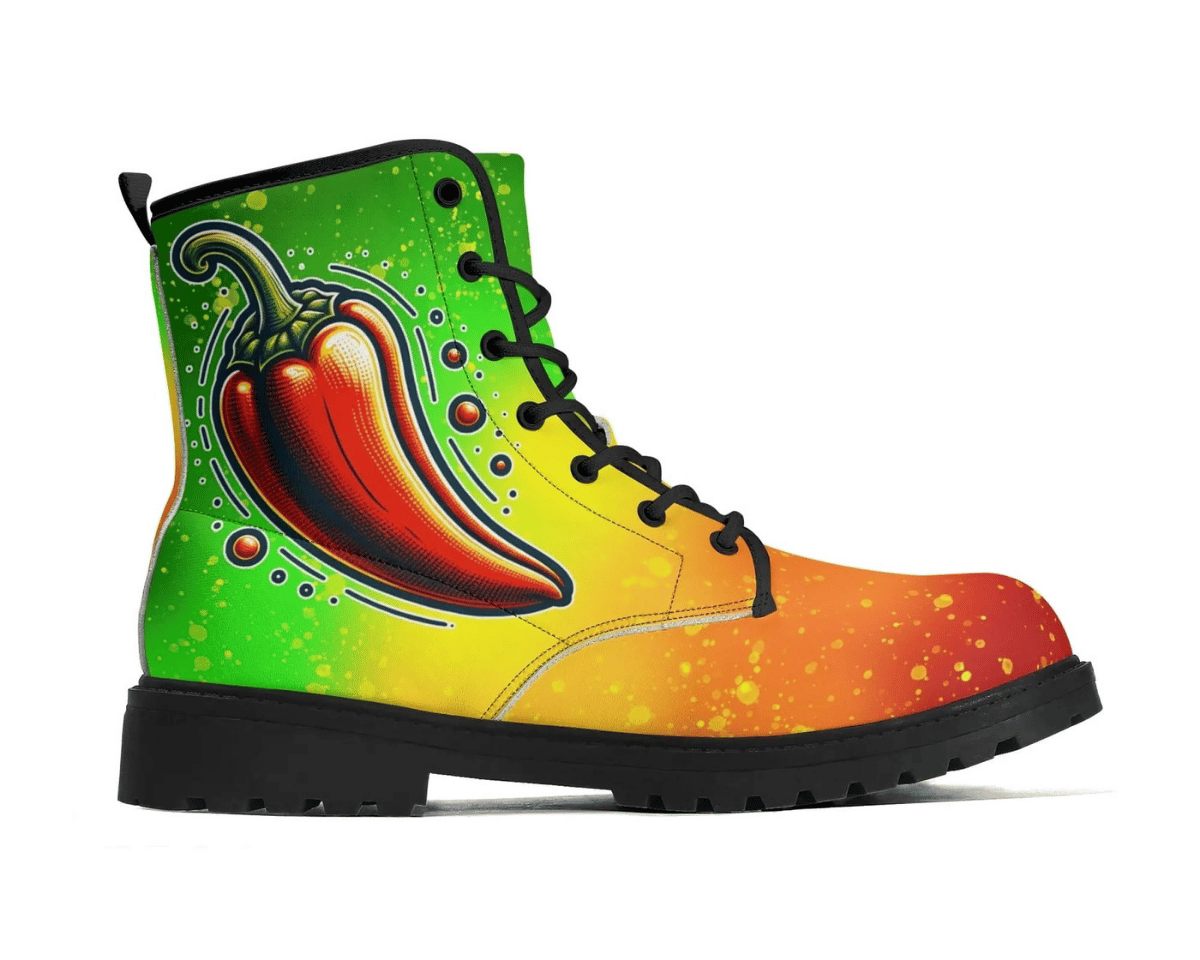 Steadfast 7 Spicy Step Classic Boots Side View - Hot Pepper Design
