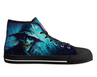 Black Straw-man High Top Sneakers - Gothic Scarecrow Night Design by Steadfast 7, Custom Canvas Shoes