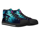 Black Straw-man High Top Sneakers - Gothic Scarecrow Night Design by Steadfast 7, Custom Canvas Shoes