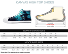 Size Chart for White Straw-man High Top Sneakers by Steadfast 7 - Custom Canvas Shoes Sizing Guide