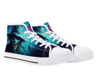 White Straw-man High Top Sneakers - Gothic Scarecrow Night Design by Steadfast 7, Custom Canvas Shoes