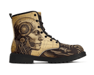 Steadfast 7 Vitruvian Machine Classic Boots Side View - Da Vinci Style Mechanical Sketch

