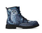 Steadfast 7 Winter Owl Classic Boots Side View - Blue Toned Owl in Winter Scene

